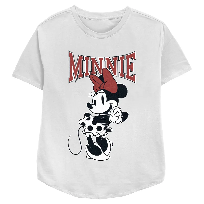 Women's Minnie Mouse Retro Minnie T-Shirt-- Beaded Sequined Faux Fur