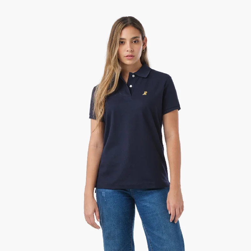 Women's Regular Fit Polo Shirt-- Print Jacquard Patchwork