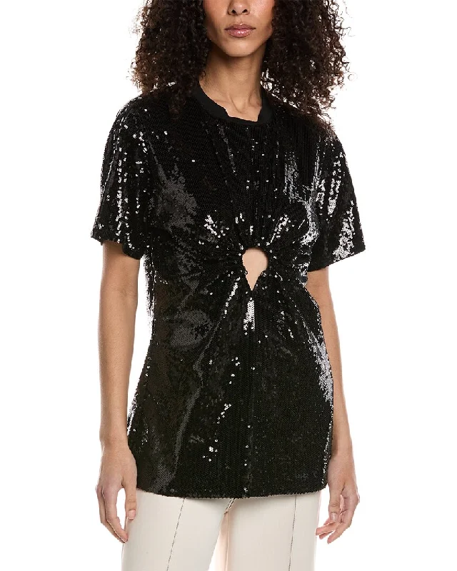 Burberry Sequin T-Shirt-- Houndstooth Herringbone Solid
