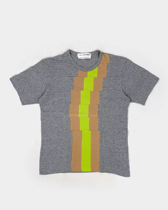 Comme des Garçons Shirt 7-Cut Grey Tee 2001-- Chenille Fabric Brocade Fabric Lace Fabric