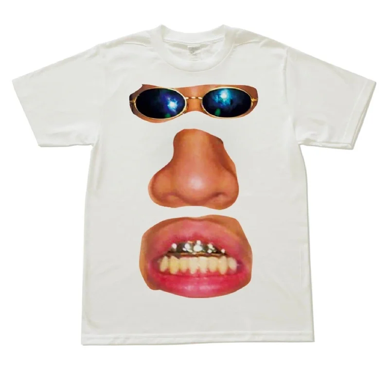 Weirdcore Underground Dope Face Unisex Aesthetic T-Shirt-- Real Fur Shearling Chenille