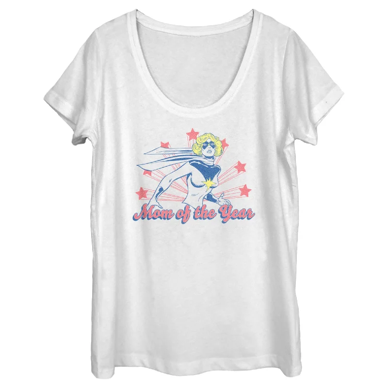 Women's Marvel Captain Marvel Mom of the Year T-Shirt-- Seamless Knitted Crochet