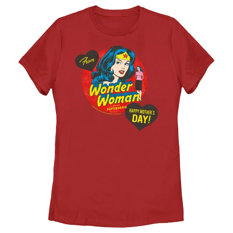 Women's Wonder Woman To a Real Superhero T-Shirt-- Satin Fabric Silk Fabric Chiffon Fabric