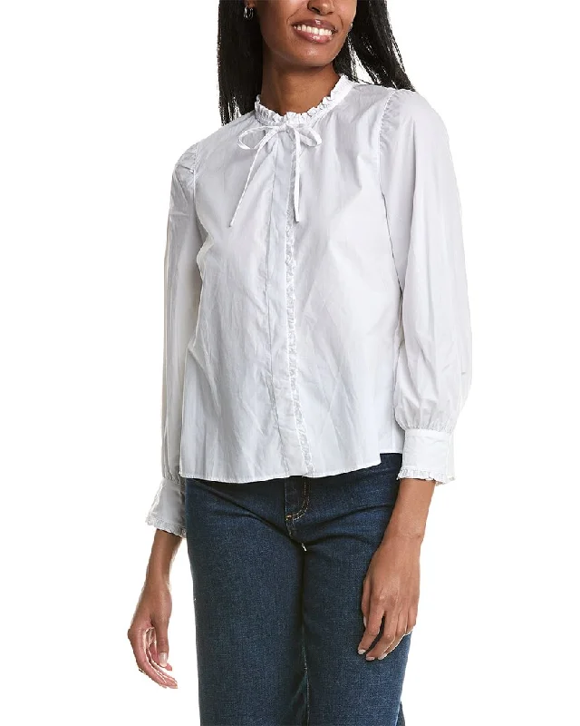 Ba&Sh Shirt-- Hooded Caped Shawl Collar