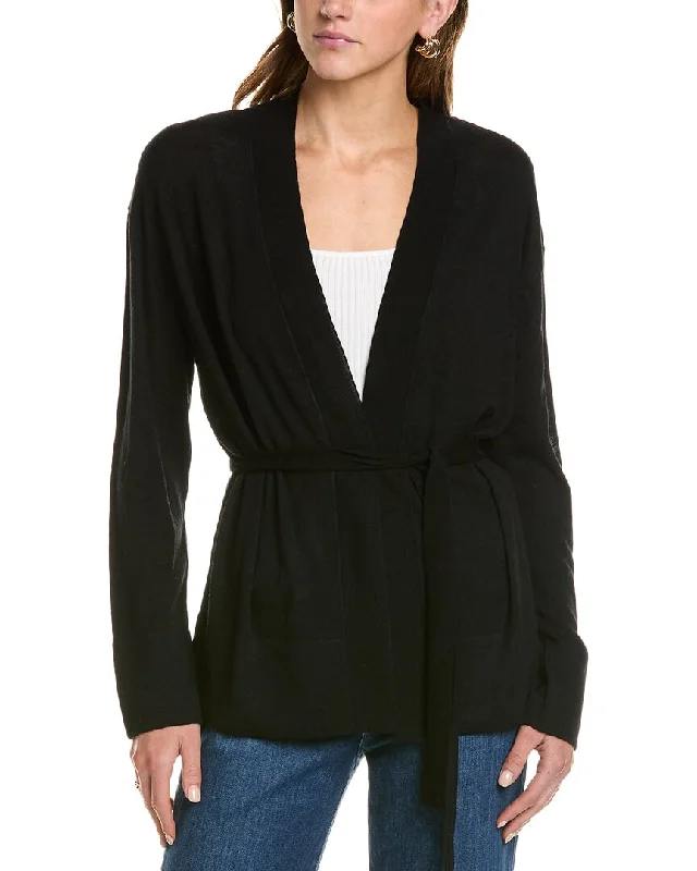 Vince Wool & Cashmere-Blend Belted T-Shirt-- Rayon Fabric Velvet Fabric Corduroy Fabric