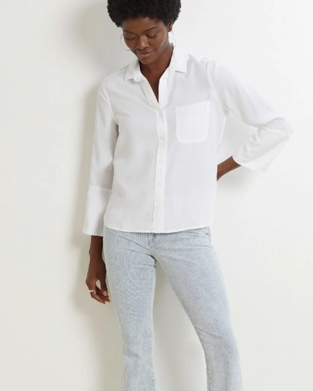 "Shirt Tail Button Down"-- Print Jacquard Patchwork
