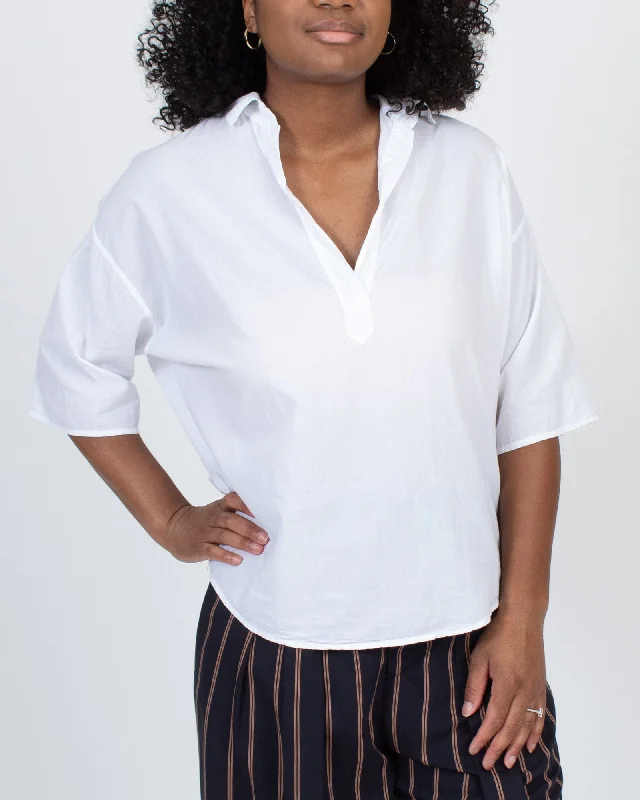 "Delilah" Collared Shirt-- Plaid T-Shirt Polka Dot Checkered