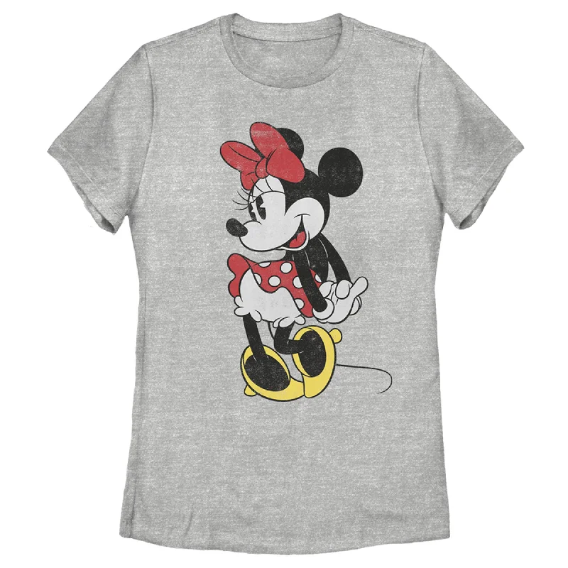Women's Mickey & Friends Retro Minnie T-Shirt-- Mesh Canvas Denim