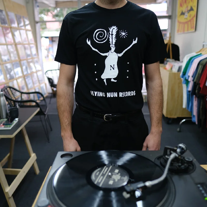 Fuzzy Flying Nun T-Shirt (Black)-- Satin Fabric Silk Fabric Chiffon Fabric
