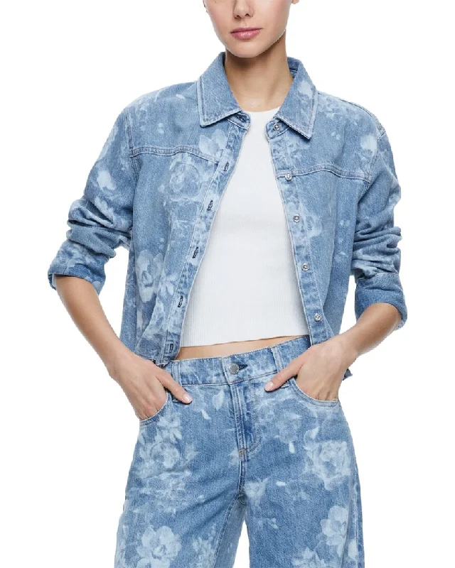 Alice + Olivia Finely Button-Down Shirt-- Anti-Shrink Durable Soft