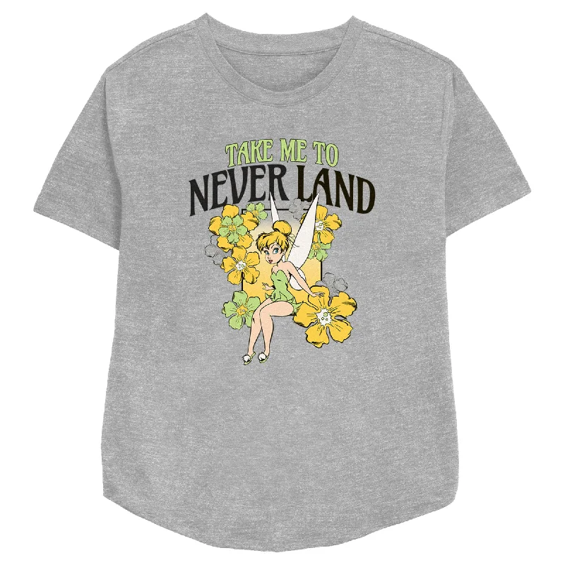 Women's Peter Pan Floral Take Me to Never Land T-Shirt-- Lace Blend Ribbed Blend Corduroy Blend