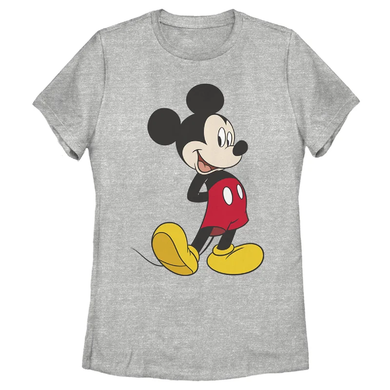 Women's Mickey & Friends Smiling Mickey Mouse Portrait T-Shirt-- Layered Multi-layer Single Layer Women's Mickey & Friends Smiling Mickey Mouse Portrait T-Shirt-- Layered Multi-layer Single Layer