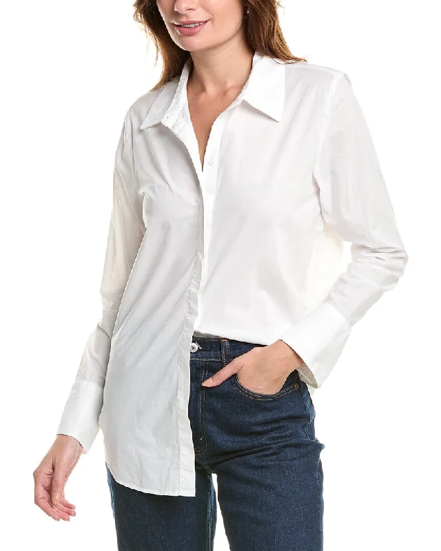 7 For All Mankind Classic Shirt-- Houndstooth Herringbone Solid