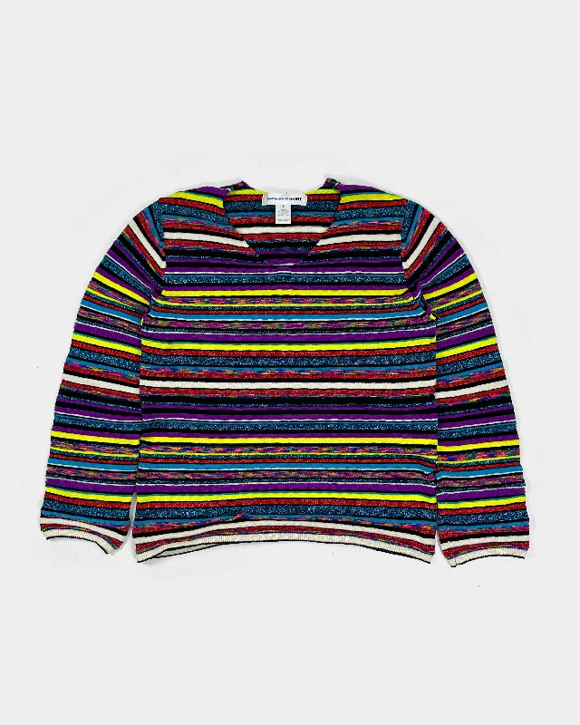 Comme Des Garçons Shirt Multi-Texture Knit 2015-- Seamless Knitted Crochet