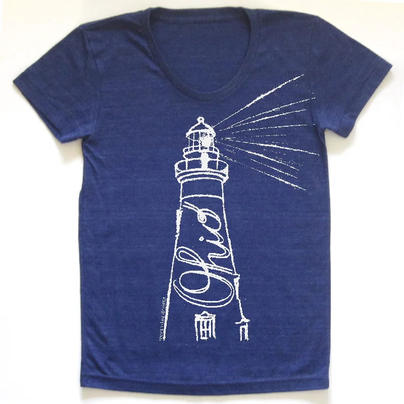 Ohio Lighthouse T-shirt : Women-- Chenille Blend Fleece Blend Nylon Blend