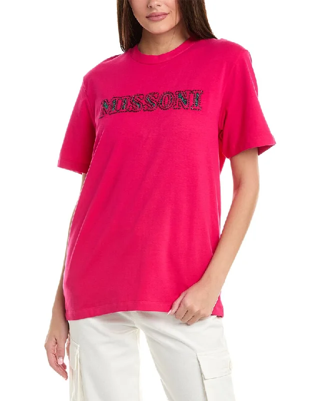 M Missoni T-Shirt-- Collared Crew Neck Turtle Neck