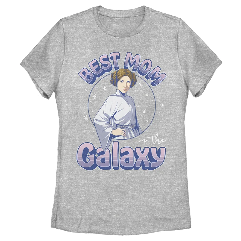 Women's Star Wars: A New Hope Mother's Day Best Mom in Galaxy T-Shirt-- Lace Blend Ribbed Blend Corduroy Blend