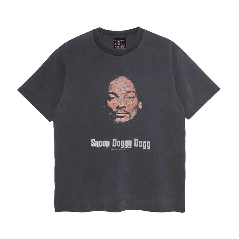 Retro Streetwear Print Loose T-Shirt-- Elasticated Padded Insulated