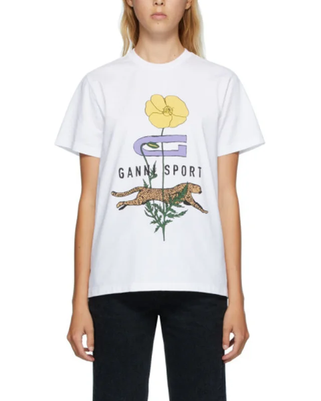 "Sport Flower" T Shirt-- Lace Blend Ribbed Blend Corduroy Blend
