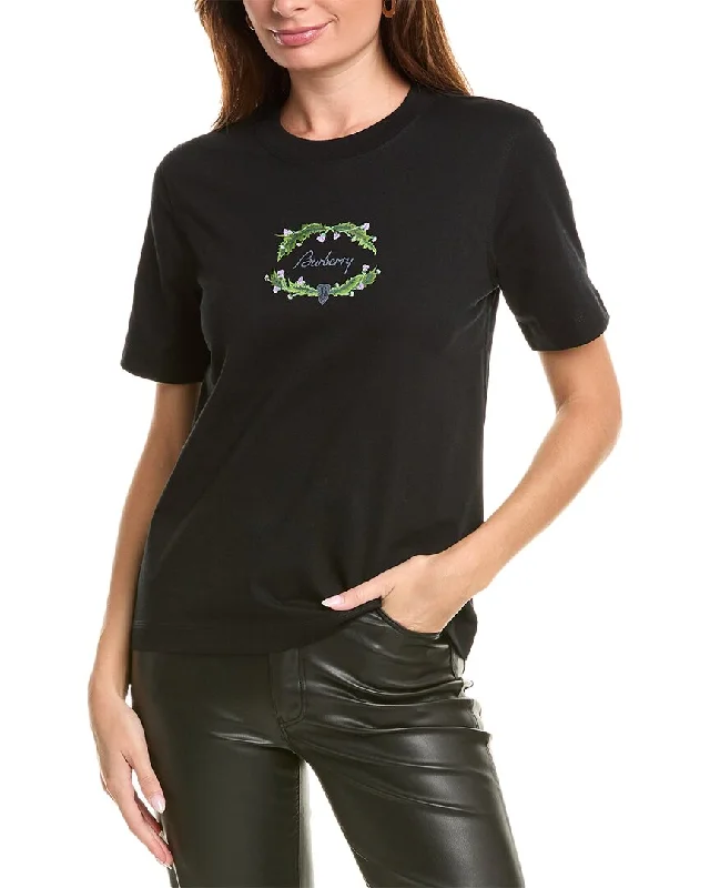 Burberry Thistle Logo T-Shirt-- Front Pockets Side Pockets Patch Pockets