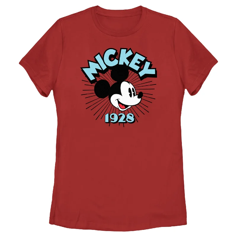 Women's Mickey & Friends 1928 Face T-Shirt-- Terry Blend Velvet Blend Canvas Blend
