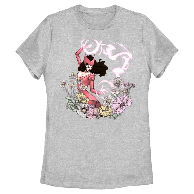 Women's Marvel Floral Scarlet Witch T-Shirt-- Lace Blend Ribbed Blend Corduroy Blend Women's Marvel Floral Scarlet Witch T-Shirt-- Lace Blend Ribbed Blend Corduroy Blend