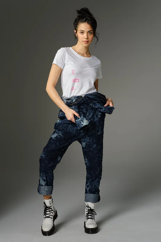 I AM A BEAUTIFUL MONSTER T-Shirt in Neon Pink Print (WOMEN'S SIZES)-- Solid Color Striped Floral