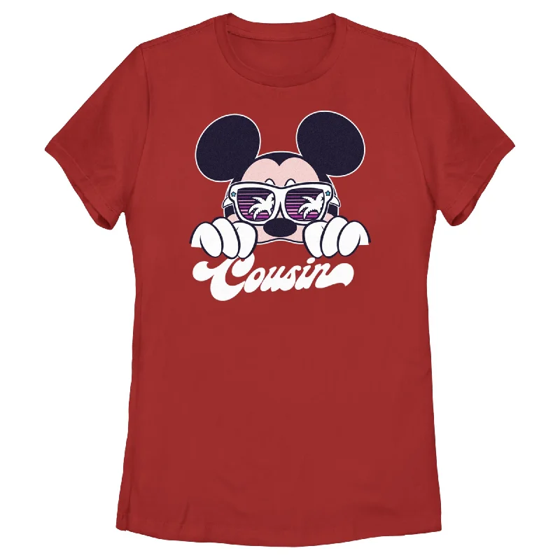 Women's Mickey & Friends Cool Summer Cousin T-Shirt-- Rayon Fabric Velvet Fabric Corduroy Fabric
