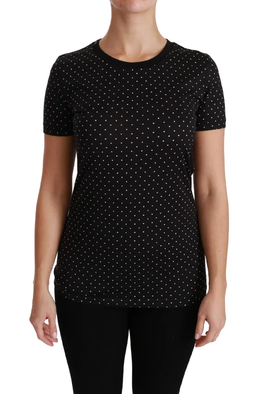 Dolce & Gabbana  Women's Polka Dot T-Shirt-- Striped Floral Plaid