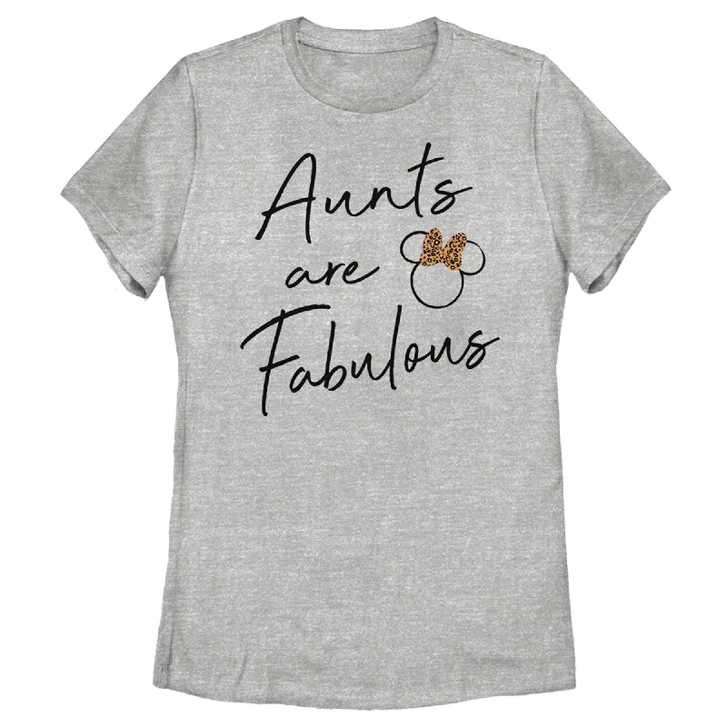 Women's Mickey & Friends Aunts Are Fabulous T-Shirt-- Mesh Blend Leather Blend Suede Blend