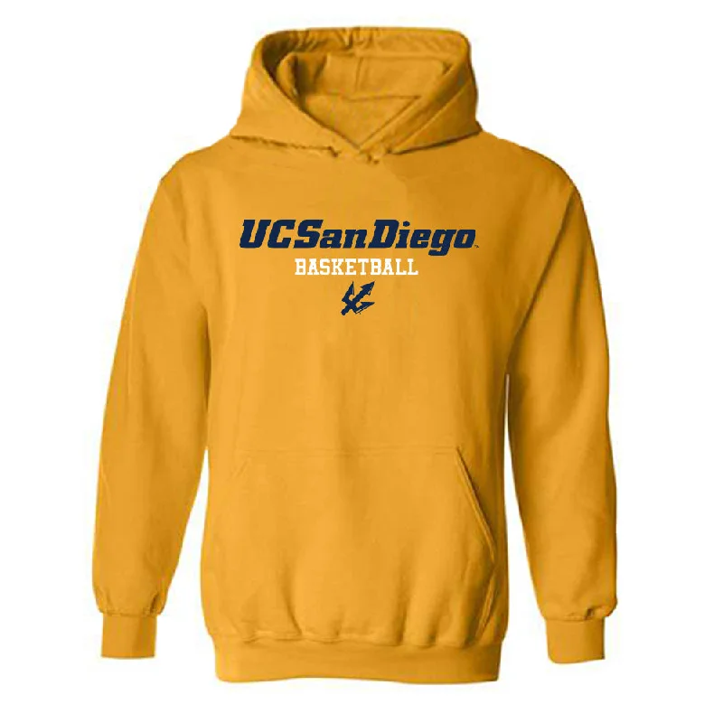 UCSD - NCAA Women's Basketball : Kayanna Spriggs - Classic Shersey Hooded Sweatshirt Hoodie with Set-In Sleeves Structured Classic