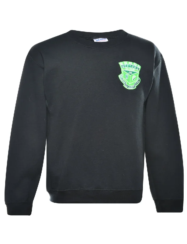 Gillian Wexford Printed Sweatshirt - S Zip Hoodie Drawstring Kangaroo Pocket