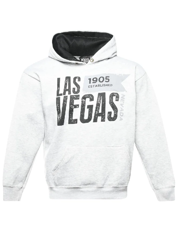 Las Vegas Printed Hoodie - S Hoodie with Drawcord Adjustable Secure
