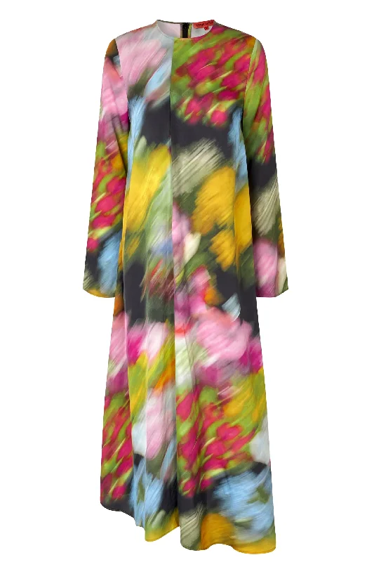 Stine Goya Asymm Dress - Print Boat Neckline Classic