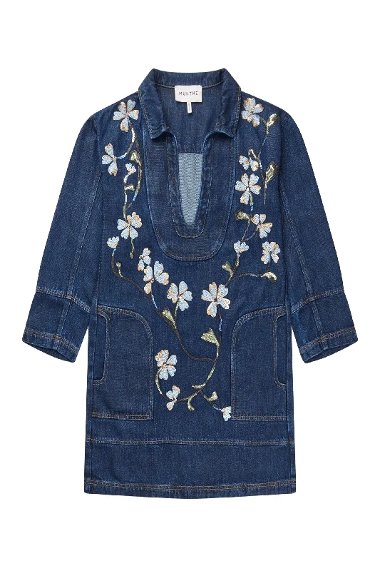 Munthe Fiva Dress - Indigo Tunics Canvas sturdy
