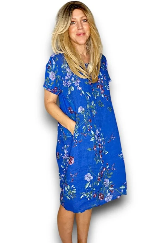 Lingonberry Jungle Dress - Cobalt Tunics Yoga stretchy