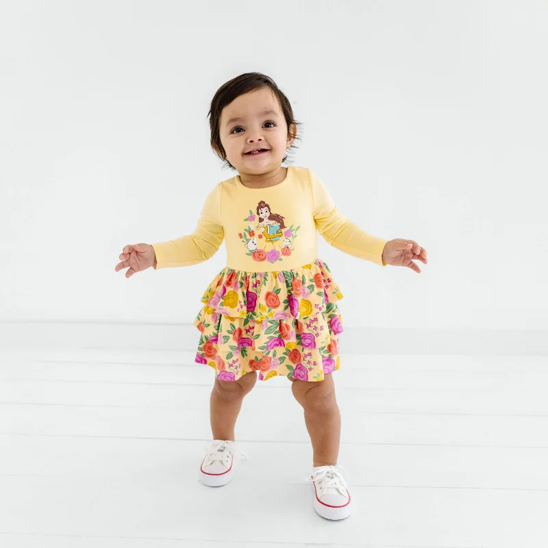 Disney Princess Belle Tiered Dress with Bloomer Tunics Custom made