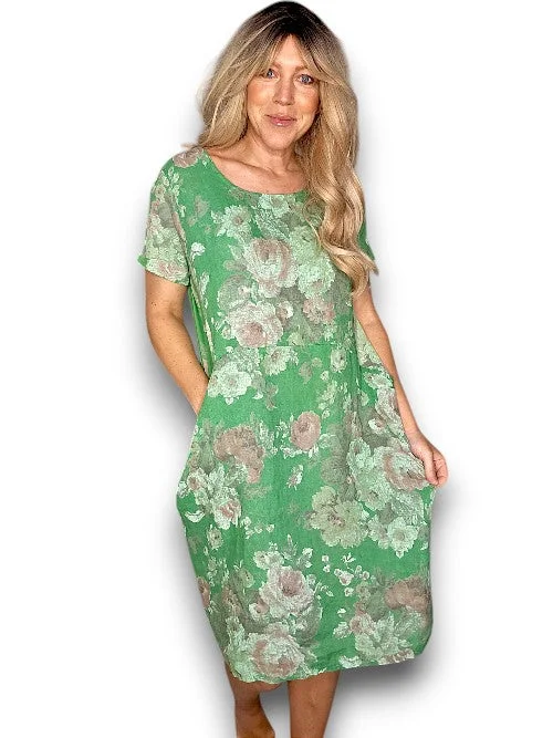 Scarlet Rose Jungle Dress - Green Tunics Distressed trendy