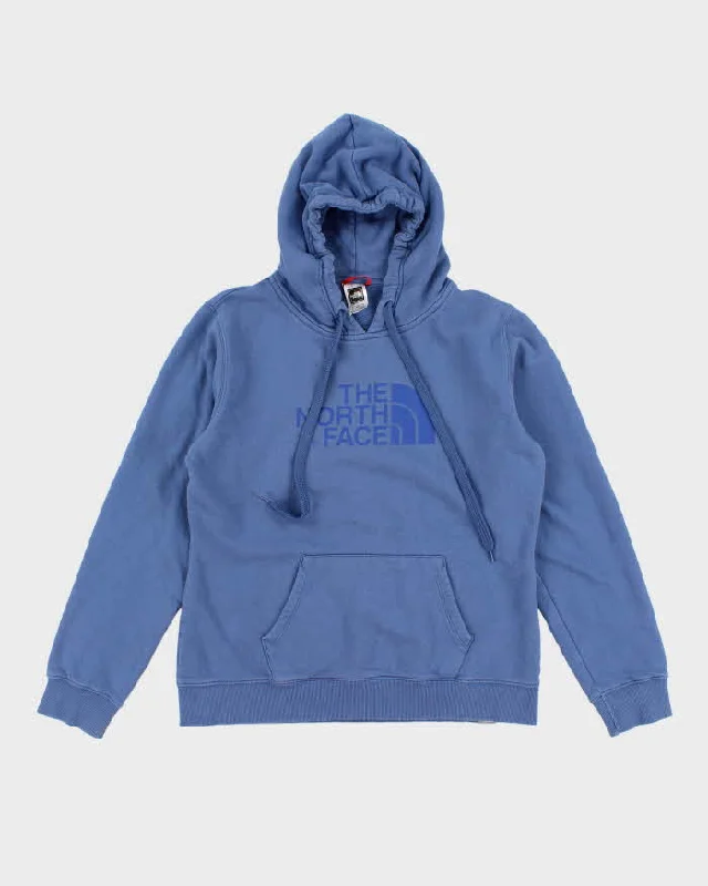 Women's The North Face Blue Hoodie - L Hoodie with Illustration Artistic Creative