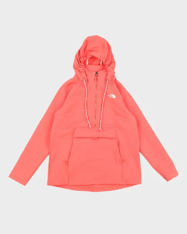 The North Face Pink Hoodie - M Hoodie with Belted Waist Structured Tailored