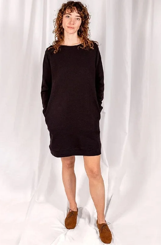 Sweatshirt Jersey Dress Hoodie with Monochrome Minimalist Simple