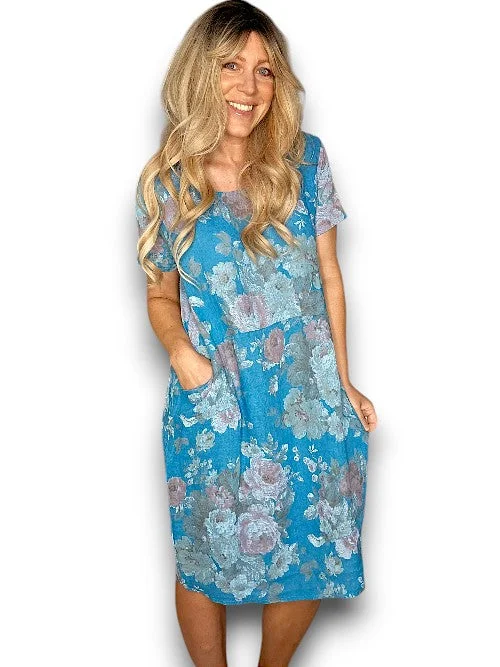 Scarlet Rose Jungle Dress - Turquoise Tunics Corduroy durable