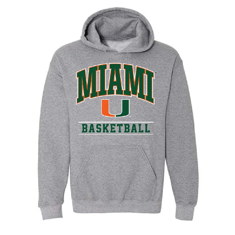 Miami - NCAA Women's Basketball : Ahnay Adams - Classic Shersey Hooded Sweatshirt Hoodie with Toggle Buttons Decorative Unique