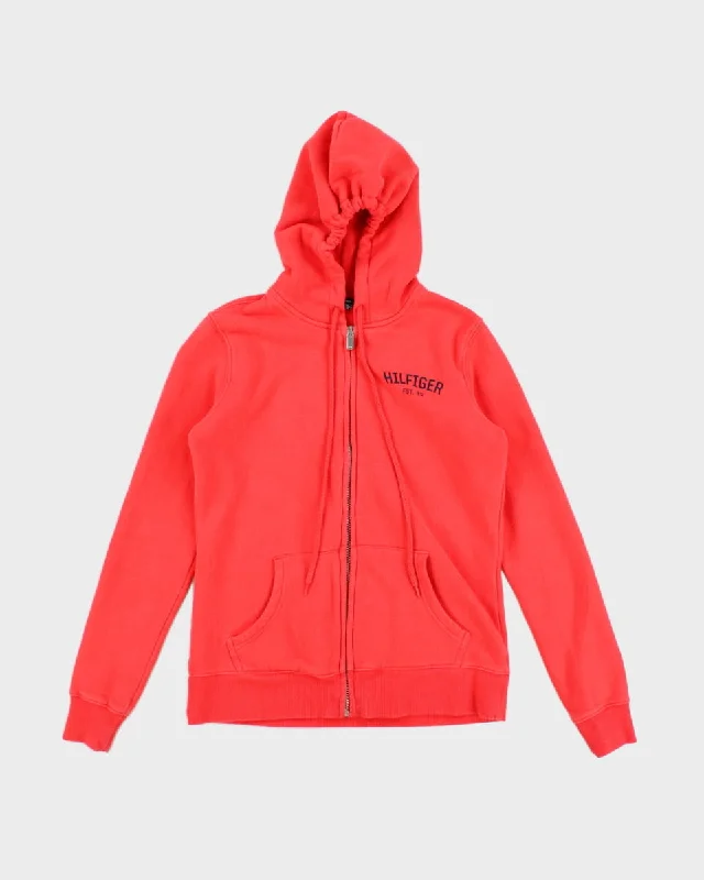 Y2K 00s Tommy Hilfiger Zip Up Hoodie - XXS Hoodie with Slim Fit Tailored Modern