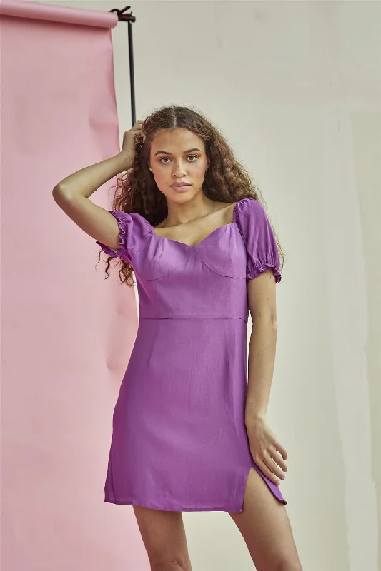 Orchid Short-Sleeve Mini-Dress Tunics Vintage classic