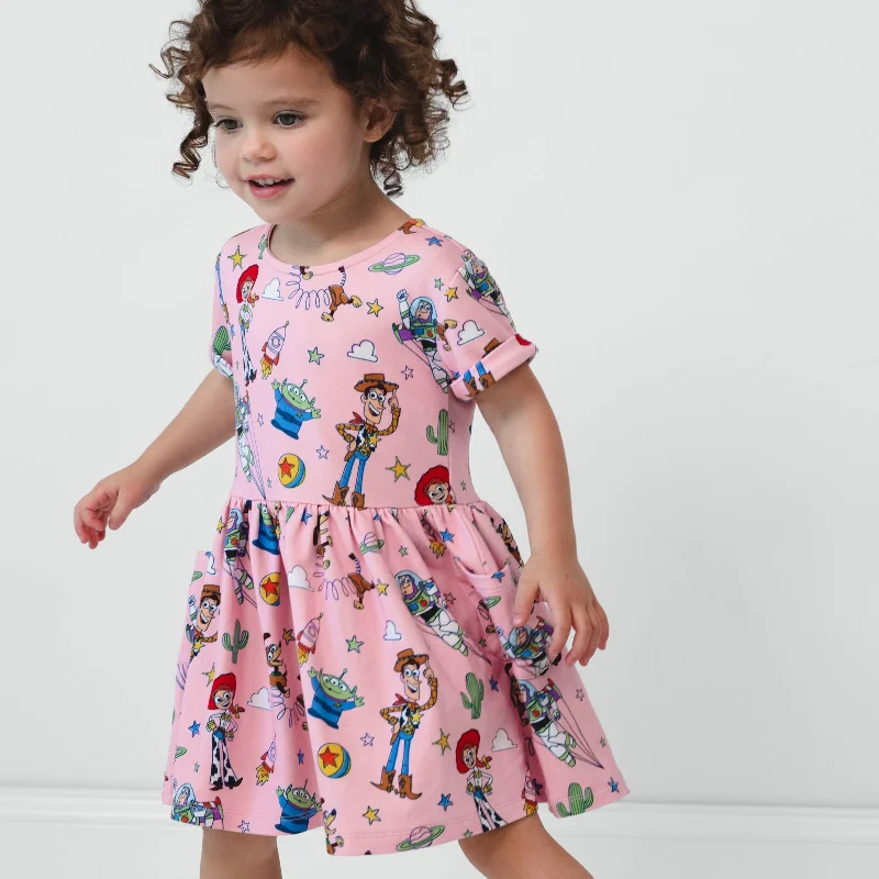 Disney & Pixar Toy Story Stars Patch Pocket Dress with Bloomer Tunics Stylish elegant