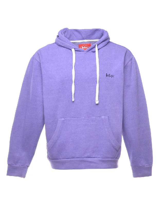 Purple Hooded Sweatshirt - M Hoodie with Rhinestones Sparkly Elegant