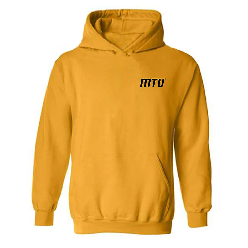 Michigan Tech - NCAA Women's Basketball : Kendall Standfest - Generic Shersey Hooded Sweatshirt Hoodie with Monochrome Minimalist Simple