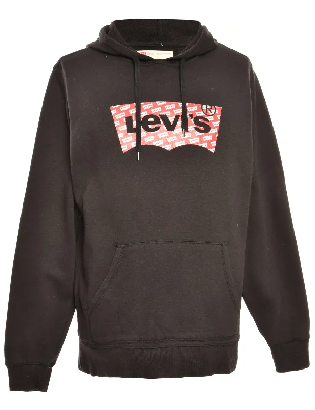 Levi's Printed Sweatshirt - M Hoodie with Distressed Vintage Worn