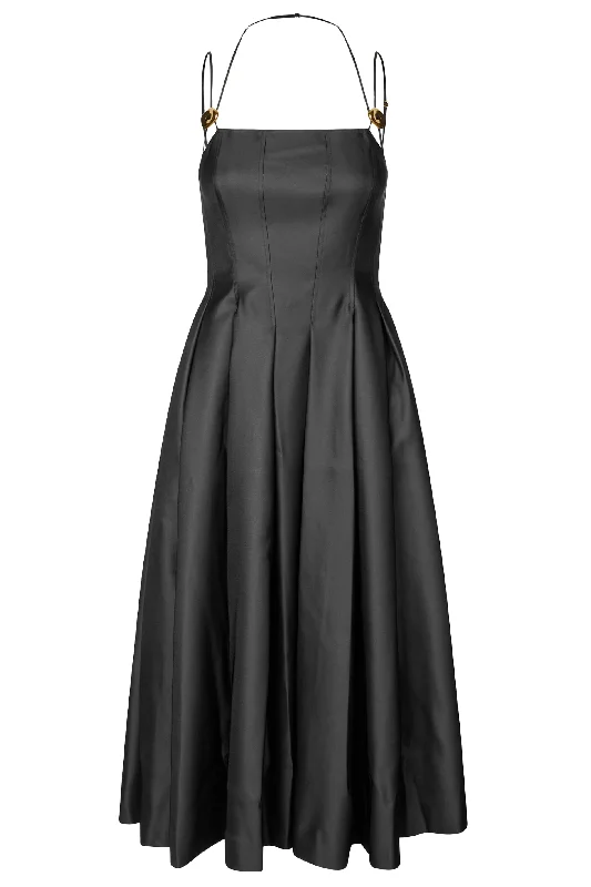 Stine Goya Double Dress - Black Crew Neckline Sporty